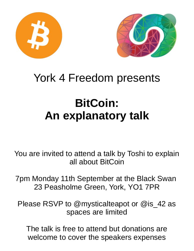 Bitcoin talk by Toshi